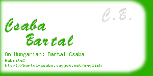 csaba bartal business card